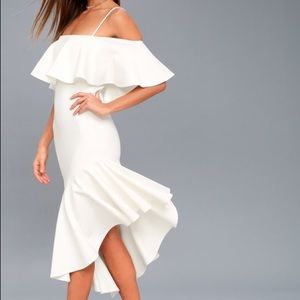LuLus White off the shoulder dress